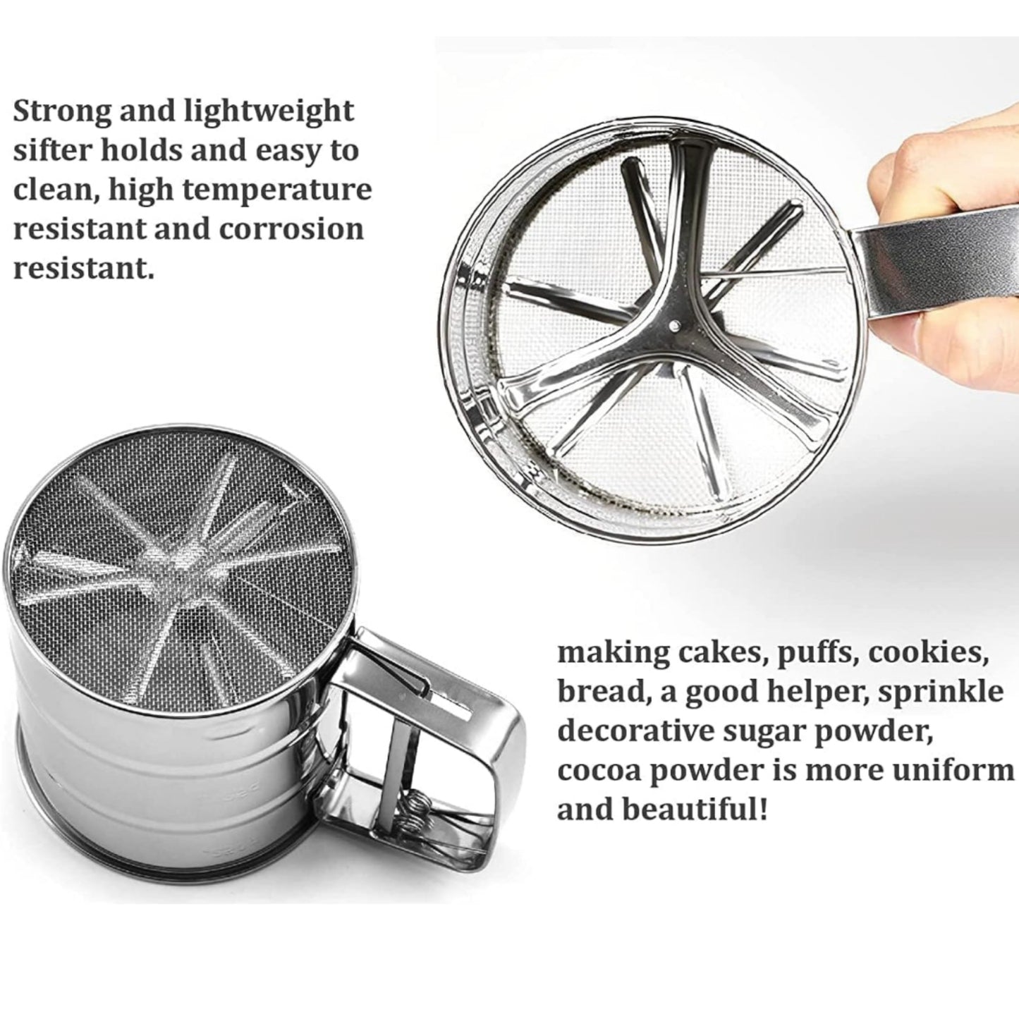 Stainless Steel Flour Sifter (Atta Chhani)