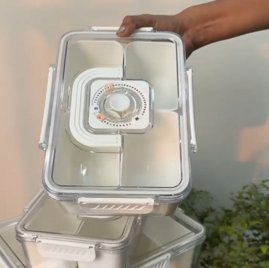 6 Grid Fridge Storage Boxes Containers